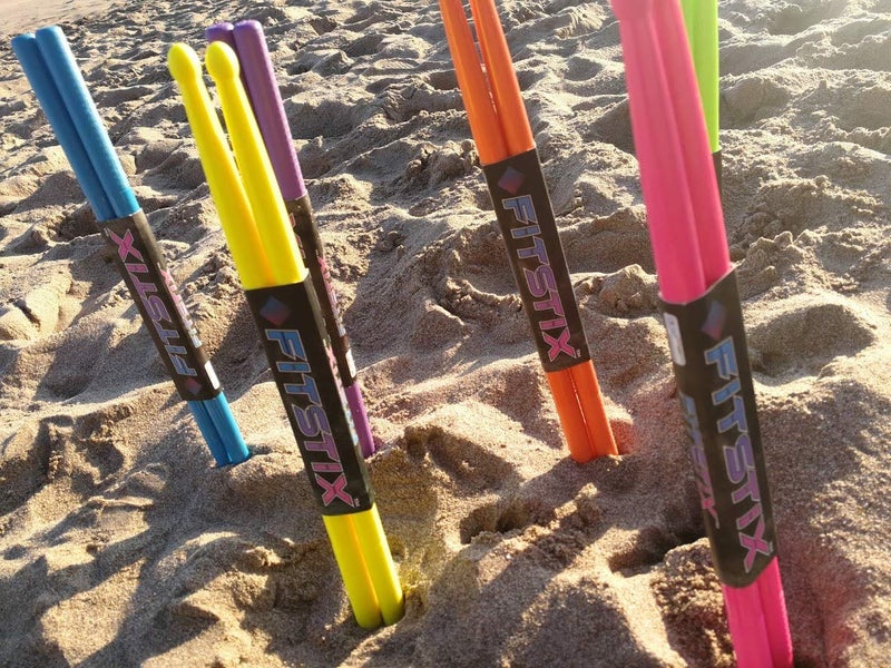 FITSTIX عصي FITSTIX لتمارين اللياقة البدنية والتمارين الهوائية، عصي الطبول، تصميم قوي وخفيف الوزن يجعلها إضافة ممتعة لأي روتين أو فصل تمرين. - Image 4